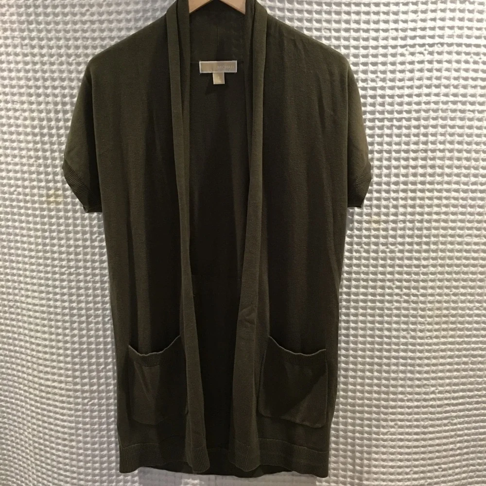 NEW Michael Kors open front cardigan w/belt loops